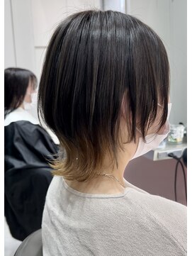 ユーフォリア エヌ 池袋サンシャイン通り店(Euphoria +n) 大人可愛い 10代20代30代 丸みショートウルフ インナーベージュ