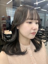 透明感カラーグレージュ×くびれヘア《佐藤》