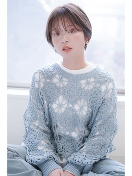 ヘアーズ ベリー 若江岩田店(hairs BERRY) BERRYショート美髪グレーベージュ小顔フェミニン艶感カラー