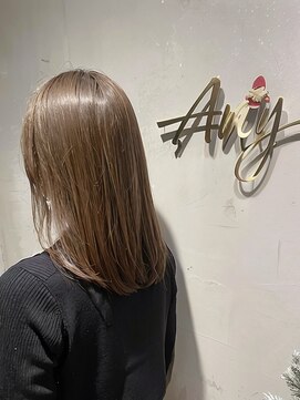 エニィ 池袋西口(Any) 黒髪/グレーベージュ/レイヤーロング/前髪パーマ/8NK