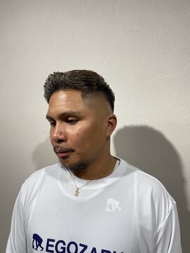 レンゲン(LENGEN) 束感刈り上げビジネス七三ツーブロックアップバング１２６６