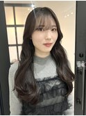 ロングレイヤー/顔まわりカット/おくれ毛/韓国風ヘア
