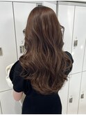 ブリーチなしマロンベージュ×韓国ヘア(新宿/レイヤー/顔周り)