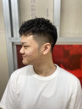 メリケンバーバーショップ トーキョー(MERICAN BARBERSHOP TYO) ハイライト/マッシュパーマ/ウルフ/アッシュブラック256