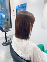 コニー アンド リリー(conne&riri)&nbsp;お客様スタイル】パツッと仕上げたライムグレージュ