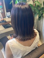 ヘアリゾート粋 ティガ 池袋店(tiga)&nbsp;ミディアムボブ/外ハネくびれ/レイヤー/ブラウン
