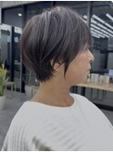美髪シアーカラーピンクブラウンショート