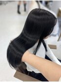 韓国くびれロング レイヤーオルチャン小顔前髪 艶髪 髪質改善