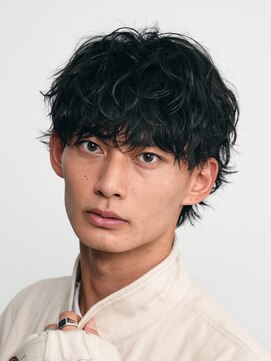 テクネ 天神大名(techne) 天神大名シャドウパーマスパイラルパーマメンズマッシュウルフ