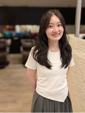 リアン 宮前店(Rian) ロングレイヤー/ブリーチなしカラー/グレージュ/20代30代