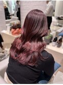 韓国レッドカラーレイヤーカットトリートメント