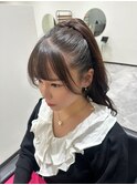 hairset × 韓国風ハーフアップ