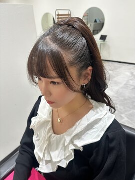 タグ(Tag) hairset × 韓国風ハーフアップ