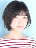 ショート・ボブ/白髪ぼかし/ハイライト/ボブレイヤー/40代/50代