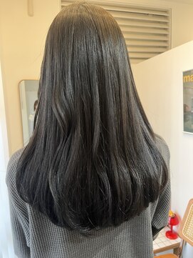 アンド グラフ(& Graph.) 透明感カラーオリーブベージュブリーチなしレイヤー