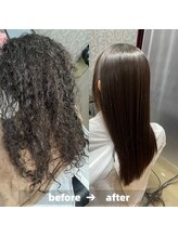 強いクセ毛も自然にダメージレスで伸ばすENOREオリジナル弱酸性縮毛矯正