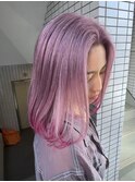 三毛猫カラーハッシュカットボブハイトーンカラーダブルカラー