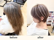 アールヘアノル(ar hair nolu)の雰囲気（一人一人に最適な白髪ぼかしを提案。高明度リタッチやハイライト）