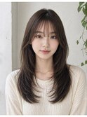 韓国風レイヤーカット_調布顔周り前髪カットハッシュカット