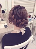 大きな編み込みアップ☆