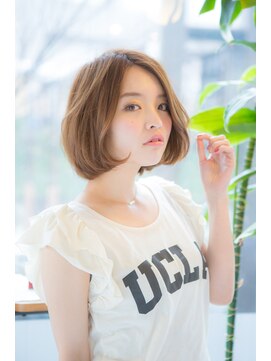 アッシュ 伊勢崎(ash) 【ash伊勢崎】大人かわいいナチュラルボブ♪センターパート