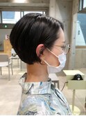 guest hair 刈り上げ女子 前下がりショートボブ