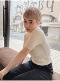 ハイトーン ベージュ ショート