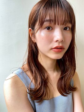 ガレージ バイ グリーン 原宿 表参道(Garage by green) 【loki】オレンジベージュセミロング