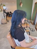 ヨハク(yohak)&nbsp;ブリーチ×くすみブルー