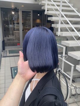 アソビセカンド 原宿(ASOBI 2nd) ボブ/ブルーカラー/ハイトーンカラー/青髪
