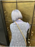 20代30代大人可愛い透明感ホワイトアッシュケアブリーチ小顔