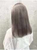 黒髪/前髪パーマ/グレーベージュ/レイヤーロング/インナーカラー