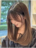 ミルクティーベージュダブルカラーケアブリーチグレージュ40代
