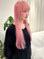 リリー(Rilie)&nbsp;姫カット×ブリーチカラー/ペールピンク/ロング