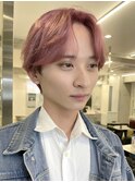 メンズミルクティーベージュコンマヘアアッシュグレージュカラー