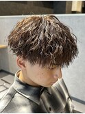 熊本メンズパーマ メンズカラー ブラウン ツイスパ MEN'S HAIR