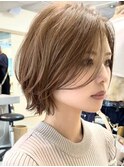 立川 似合わせカット ショート ショートボブ グレージュカラー