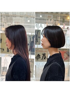 ステップボーンカット トーキョー(STEP BONE CUT TOKYO) 【ステップボーンカット】小顔ボブ/ビフォーアフター