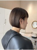 ミニボブ　タッセルボブ グレージュ　髪質改善トリートメント