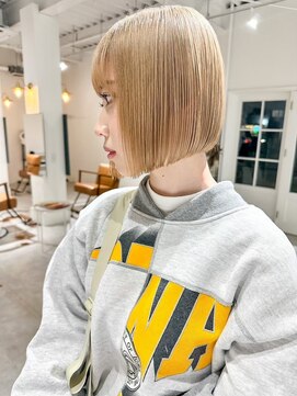 ジュベ 別府店(juve.) 別府ショートボブ顔まわりレイヤーカット髪質改善カラー30代