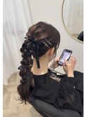 あみおろしヘアアレンジ