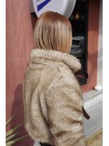 チャプター 問屋町(chapter)&nbsp;髪質改善ミニボブパツっとボブミルクティーベージュダブルカラー