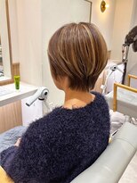 アビエブラン 若江岩田(abije blanc)&nbsp;大人ショートボブ×立体ハイライト【若江岩田】