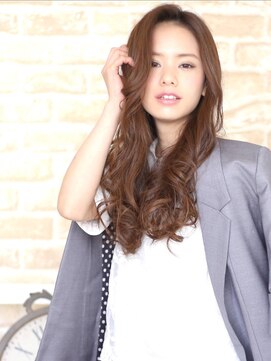 ラ ブレス なんばスカイオ(LaBless) グレージュ大人バング鉄板ロング