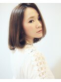 かんしゃ【Ｍａｒｉｋｏ】ワンカール内巻き×デジタルパーマボブ