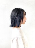 《高松快》ダークグレージュ×インナーカラー×外ハネボブ