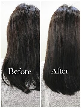 美容室 ファクト(fact) 30代40代☆大人可愛い★透明感暗髪×艶感ナチュラルストレート