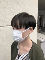 ソアヘアー(Soar hair) 【Soar】ツーブロック×マッシュショート×オリーブカラー