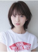 ボブウルフ#黒髪#ボブルフ#小顔#ネビージュ#ワンレン