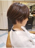 浦和ショートヘアショートカット韓国白髪ぼかし白髪染めボブ